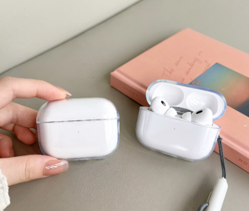 Clear Soft TPU Earphone Case for Airpods 4 3 2 1 Pro Pro2 Pro 3 Shockproof with Lanyard Strap for Airpods 4 Charging Case Cover