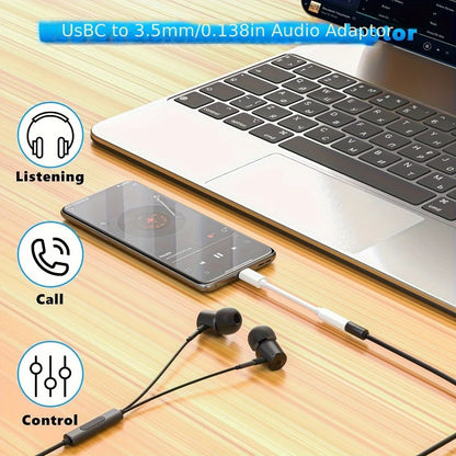 Type C to 3.5Mm Aux Adapter 3 5 Jack Audio Cable for Huawei Xiaomi Redmi POCO Sumsang LG 3.5MM to 8Pin Aux Adputer for Iphone