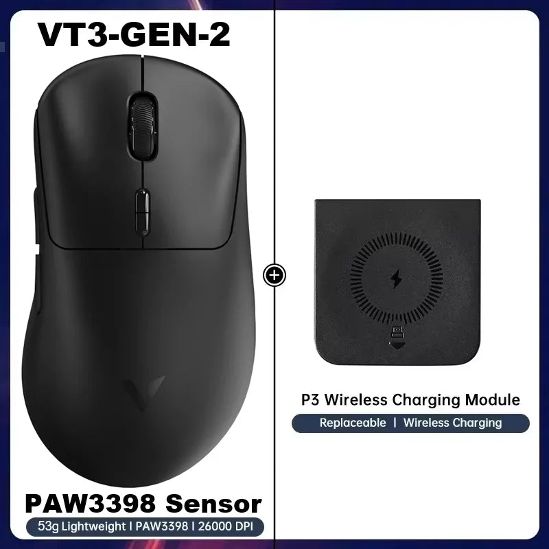 VT3 GEN-2 Wireless Gaming Mouse 53G Lightweight 8Khz Polling Rate 26000DPI 10 Programmable Buttons Optical Sensor