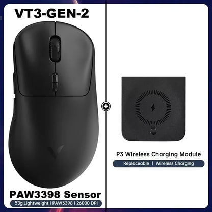 VT3 GEN-2 Wireless Gaming Mouse 53G Lightweight 8Khz Polling Rate 26000DPI 10 Programmable Buttons Optical Sensor