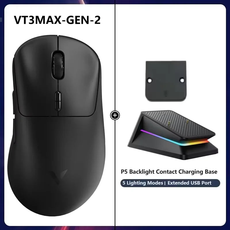 VT3 GEN-2 Wireless Gaming Mouse 53G Lightweight 8Khz Polling Rate 26000DPI 10 Programmable Buttons Optical Sensor