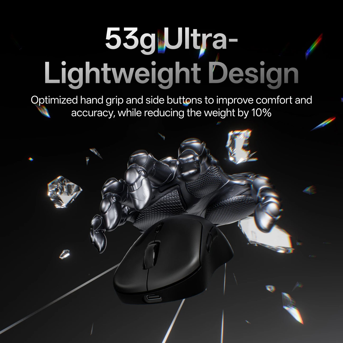 VT3 GEN-2 Wireless Gaming Mouse 53G Lightweight 8Khz Polling Rate 26000DPI 10 Programmable Buttons Optical Sensor