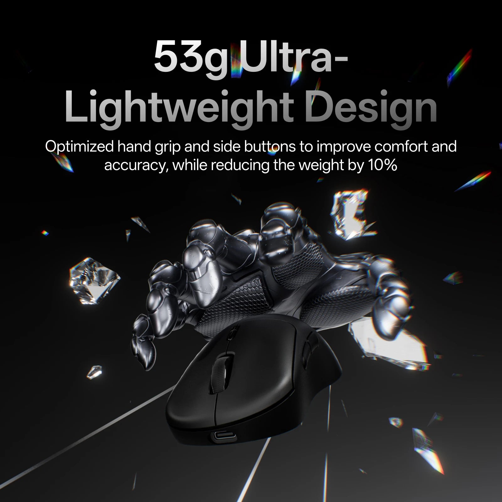 VT3 GEN-2 Wireless Gaming Mouse 53G Lightweight 8Khz Polling Rate 26000DPI 10 Programmable Buttons Optical Sensor