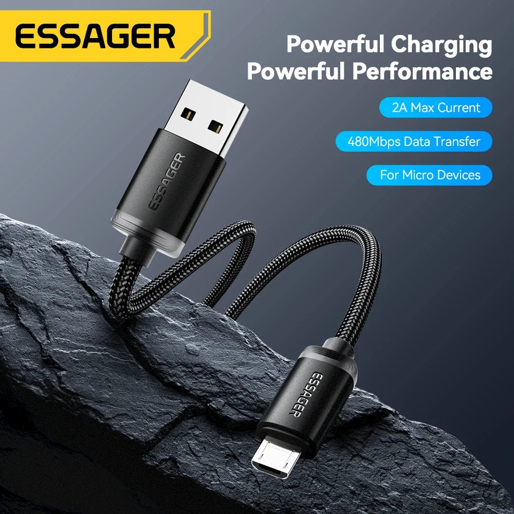 Micro USB Cable 2A Fast Charging USB Cable for Xiaomi Realme Redmi Samsung Huawei Mobile Phone USB Data Charger Wire 3M