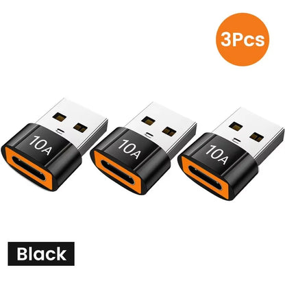 10A OTG USB 3.0 to Type C Adapter USB Female to Type C Male Fast Charging Adadpter OTG USB C for Xiaomi Samsung Laptop PC