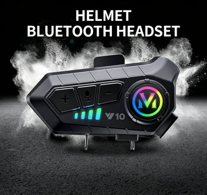 Helmet Headset Bluetooth5.3 Earphone IPX6 Waterproof MP3 Player HD Sound Moto Wireless Headphone with Mic Motorcycle Accessories