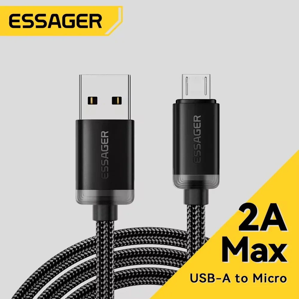 Micro USB Cable 2A Fast Charging USB Cable for Xiaomi Realme Redmi Samsung Huawei Mobile Phone USB Data Charger Wire 3M