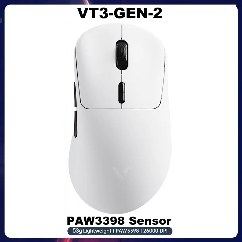 VT3 GEN-2 Wireless Gaming Mouse 53G Lightweight 8Khz Polling Rate 26000DPI 10 Programmable Buttons Optical Sensor