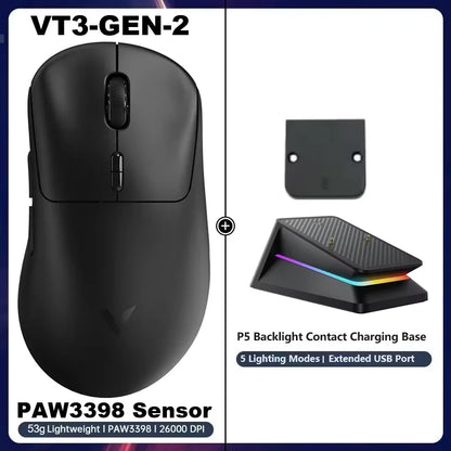 VT3 GEN-2 Wireless Gaming Mouse 53G Lightweight 8Khz Polling Rate 26000DPI 10 Programmable Buttons Optical Sensor